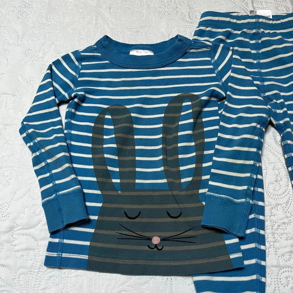 Hanna Andersson Organic Cotton Bunny PJs Size 3